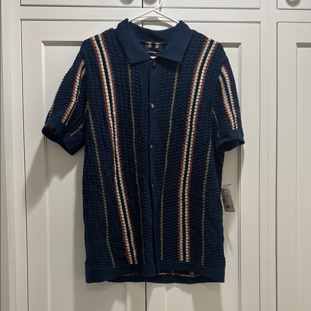 Men's Navy Striped Shirt